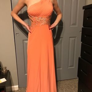 CORAL PROM DRESS
